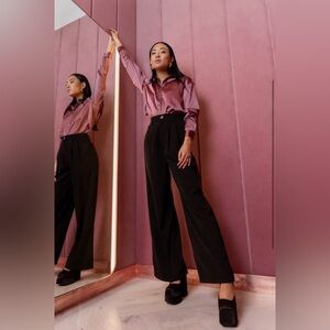 Bohme Romaine Wide Leg Elegant Black Women's Pants 🌷 Size Small 🌷 Sold Out